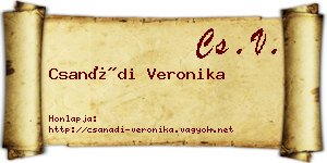 Csanádi Veronika névjegykártya