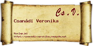 Csanádi Veronika névjegykártya