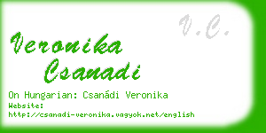 veronika csanadi business card